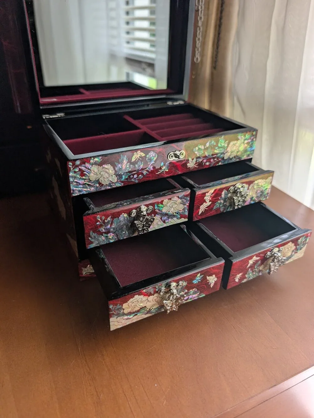 Korean Mother of Pearl Jewelry Box Organizer